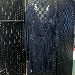 Nanette Lapore navy sequin dress size 8
